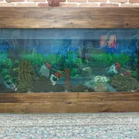 آکواریم بزرگ با میز