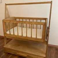 تخت کودک تمام چوب گهواره ای