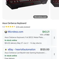 کیبورد گیمینگ Asus Cerberus|قطعات و لوازم جانبی رایانه|تهران, فرمانیه|دیوار