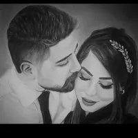 طراحی چهره عزیزانتون به سبک سیاه‌قلم|تابلو، نقاشی، عکس|رشت, پارک شهر|دیوار