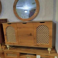 آینه کنسول پنجره ای بلوط زرکالا