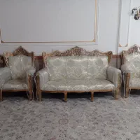 مبلمان ۹نفره سلطنتی چوب راش|مبلمان خانگی و میز عسلی|کوهدشت, |دیوار