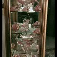 ویترین جنس چوب و آینه و شیشه 4طبقه