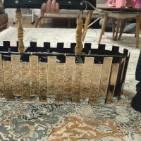 لوستر باینری طرح آینه ای با کریستال های شامپاینی