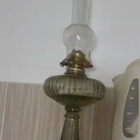 چراغ گرد سوز شیشه ای بسیار قدیمی سالم