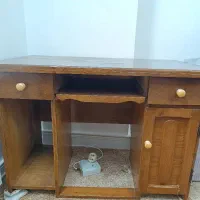 میز کامپیوتر بسیار محکم با چوب راش دارای۳کشو