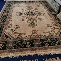 یک تخته فرش ۱۲ متری یشمی کرم در حد نو