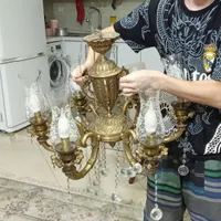 لوستر طلایی برنجی