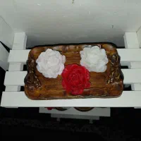 ست نظم دهنده سنگ مصنوعی وباکس گل شمع