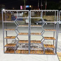 قفسه چوبی و فلزی فروشگاهی کریمی کد 2022