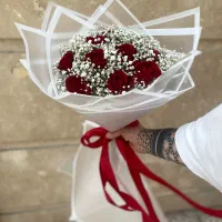 دسته گل رز طبیعی به مناسبت روز دختر