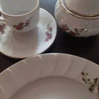 ۶ عدد بشقاب برنج خوری مارک زرین .۶ عدد استکان|ظروف سرو و پذیرایی|فولادشهر, مسکن مهر فولادشهر|دیوار