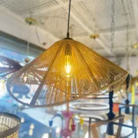 لوستر رافیا اقتصادی|لوستر و چراغ آویز|شیراز, گلکوب|دیوار