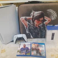 ps5 همراه با پایه شارژ کیف و دیسک بازی دلخواه|کنسول، بازی ویدئویی و آنلاین|تهران, شهرک شریعتی|دیوار