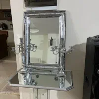 آینه وشمعدان با‌کنسول قدیمی|کلکسیون اشیاء عتیقه|تبریز, |دیوار