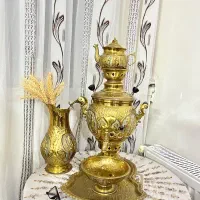 سماور برنجی قلمکاری اصفهان