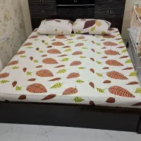 تختخواب دونفره با میزآرایش وتشک طبی فنری