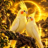 ۶ پرنده عروس هلندی همه لوتینو سرحال مولد بالغ جفت
