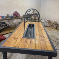 مبل ویلا نیمکت صندلی چوب تاپ مبلمان ال