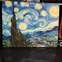 نقاشی شب پر ستاره