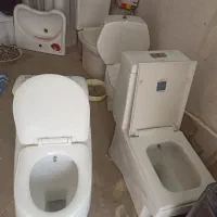 توالت فرنگی و روشوی کارکرده