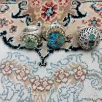 سه تا انگشتر نقره کلکسیونی کلا 80گرم