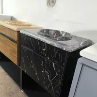 روشویی کابینتی مشکی رگه دار سنگ طبیعی|لوازم سرویس بهداشتی|مشهد, نوید|دیوار