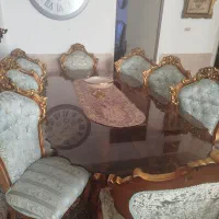 مبل سلطنتی و نهار خوری به همراه بوفه|مبلمان خانگی و میز عسلی|خلخال, |دیوار