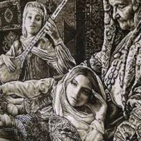 تابلو فرش مهر مادر چله ابریشم ۹۰*۱۱۰ مارکدار آکبند