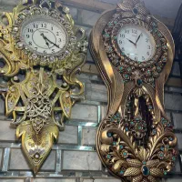 انواع ساعت دیواری دوموتوره نگین دار پاندولی