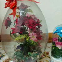 گل رز مصنوعی با شیشه