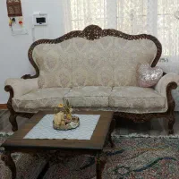 مبل سلطنتی ۷ نفره،همراه نهار خوری ۸نفره وکاور|مبلمان خانگی و میز عسلی|آستانه اشرفیه, |دیوار