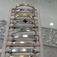 دستبند بنگل/هم طرحدار هم ساده/رنگ ثابت