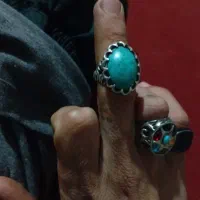 انگشتر نقره فیروزه‌ای قدیمی