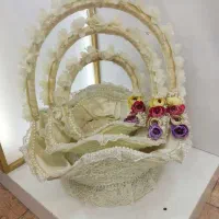 سبد چوبی حصیری خنچه حکاکی کدو هنودانه|صنایع دستی و سایر لوازم تزئینی|مشهد, ولیعصر (شهرک غرب)|دیوار