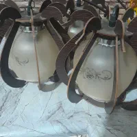 لوستر چوبی ۳شاخه با هباب ۲۵۰تومن فوری
