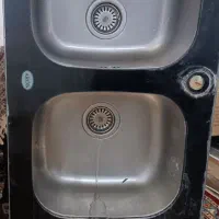 سینک ظرفشویی شیشه ای مشکی