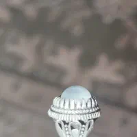 انگشتر (آکوامارین )نقره 925بافاکتورخرید