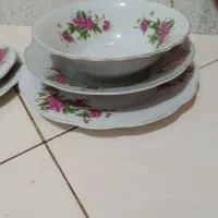 چینی قدیمی گل قرمز|ظروف سرو و پذیرایی|اصفهان, عمان سامانی|دیوار