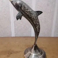 جفت دلفین برنز هندی قلمکاری برنزی|کلکسیون اشیاء عتیقه|قم, پردیسان|دیوار