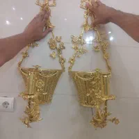 یک جفت دیوارکوب تمام برنز|مجسمه، تندیس، ماکت|تهران, خزانه|دیوار
