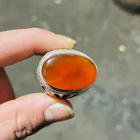 انگشتر عقیق خط دار