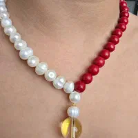 گردنبند گارنت جواهر دستساز تورمالین نقره تایلندی|بدلیجات|تهران, پامنار|دیوار