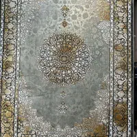 فرش سیزان طوسی طلایی ۱۲۰۰ شانه|فرش|شیراز, ریشمک|دیوار