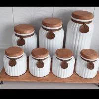 ست پاسماوری 7 پارچه مدل سرامیکی پایه دار