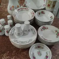 ظروف سرو پذایرایی چینی و کریستال