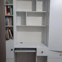میز کامپیوتر وکتابخانه
