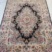 قالیچه دستبافت 3متری خطیبی. مشکی 55رج|فرش|تهران, پونک|دیوار