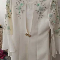 یک دست کت وشلوار سفید دخترانه