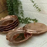 سینی و پیش دستی و پیاله سیاه قلم نانو شده گلسرخی|ظروف سرو و پذیرایی|تهران, جیحون|دیوار